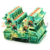 Клемма заземляющая Push-in, желто-зеленая CHIKU RPI 4-TWIN-PE