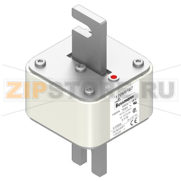 Предохранитель, 1400 A, AC 690 В, 200 кА, 3, 76x90x139 мм, aR, DIN, IEC Eaton FUSE 1400A 690V 3 