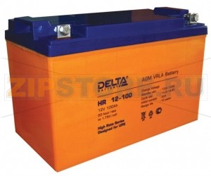 Delta HR 12-100 Свинцово-кислотный аккумулятор (АКБ) Delta HR 12–100: Напряжение - 12 В; Емкость - 100 Ач; Габариты: 330 мм x 171 мм x 220 мм, Вес: 32 кгТехнология аккумулятора: AGM VRLA Battery