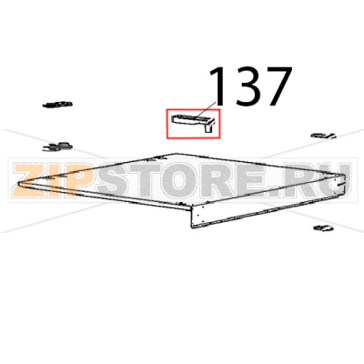 Staffa superiore porta CT BT Unox XVC 1005EP Staffa superiore porta CT BT Unox XVC 1005EPЗапчасть на деталировке под номером: 137
