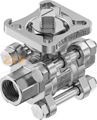 Кран шаровой Festo VZBE-1/4-WA-63-T-2-F0304-V15V15 