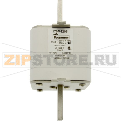 Предохранитель, 630 A, AC 1250 В, 100 кА, size 3, 76x76x150 мм, aR, IEC Eaton FUSE 630A 1250V 3 