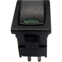 Переключатель клавишный 250 В/AC, 6 А, 1 x выкл/вкл TRU Components TC-R13-66L-02