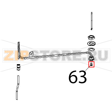 Vite chiusura foro porta girante Unox XB 403G Vite chiusura foro porta girante Unox XB 403GЗапчасть на деталировке под номером: 63