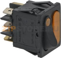 ЧЕРНЫЙ ТРЕХПОЛЮСНЫЙ ПЕРЕКЛЮЧАТЕЛЬ, 16А, 250В