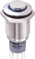 Кнопка антивандальная 250 В/AC, 3 А, 2 x вкл/вкл, с фиксацией, IP67, 1 шт TRU Components LAS2GQH-22ZE/B/12V/N/P