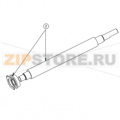 Резиновый вал Datamax A-6212 Mark II RH Резиновый вал Datamax A-6212 Mark II RHЗапчасть на сборочном чертеже под номером: 2Название запчасти Datamax на английском языке: G2 REMOVABLE PLATEN ROLLER &amp; OUTER BEARING 6" 