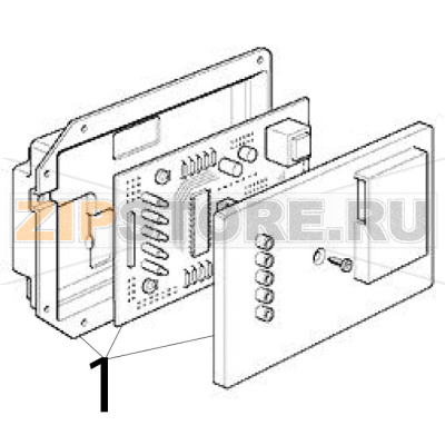 Kit scheda elettronica Scotsman MF 46 WS Kit scheda elettronica Scotsman MF 46 WSЗапчасть на деталировке под номером: 1