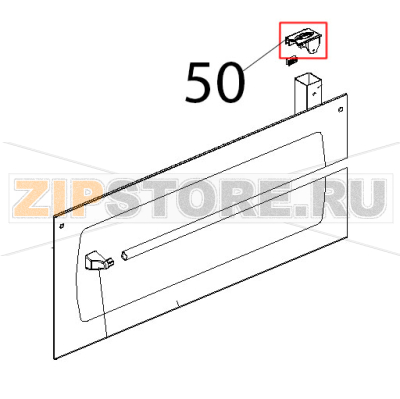 Tappo sup. DX colonnina porta vetro interno linemiss Unox XF 188 Tappo sup. DX colonnina porta vetro interno linemiss Unox XF 188Запчасть на деталировке под номером: 50