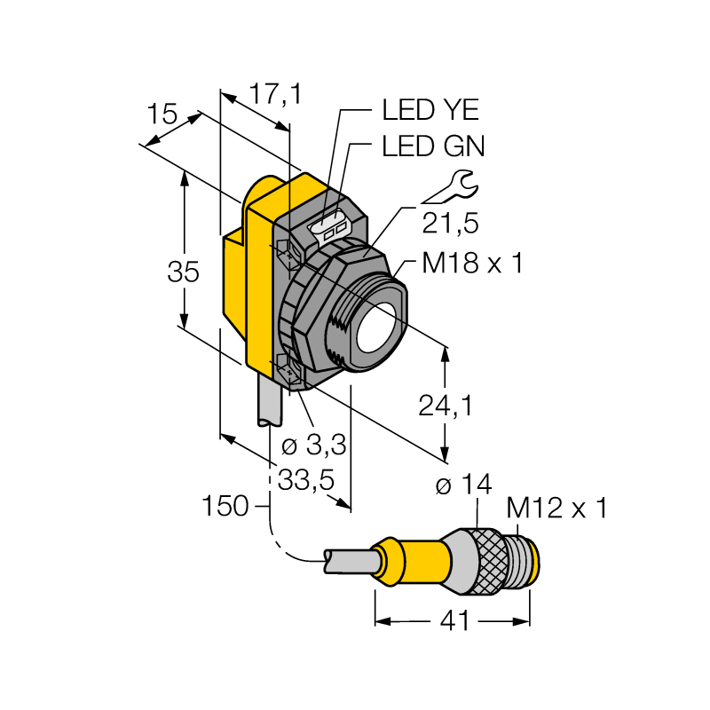 Датчик ультразвуковой Turck QS18UNAEQ5 