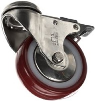 REVOLVING WHEEL INOX D.100 W/BRAKE