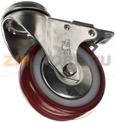 REVOLVING WHEEL INOX D.100 W/BRAKE 