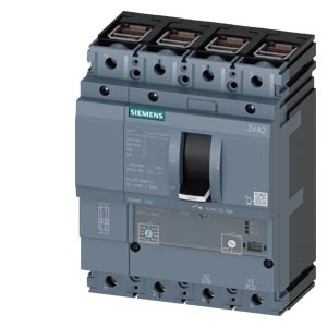 ВЫКЛЮЧАТЕЛЬ В ЛИТОМ КОРПУСЕ 3VA2 IEC ТИПОРАЗМЕР 160 КЛАСС ОТКЛ. СПОСОБНОСТИ  M ICU=55KA @ 415 В 4-ПОЛЮС., ЗАЩИТА ЛИНИИ ETU340,  ELISA LI, IN=63A ЗАЩИТА ОТ ПЕРЕГРУЗКИ IR=25,2A . ..63A ЗАЩИТА ОТ ТОКА КЗ II=15 X IN РЕГУЛИР. ЗАЩИТА НЕЙТРАЛИ (OFF,100%) ПРИСОЕД 