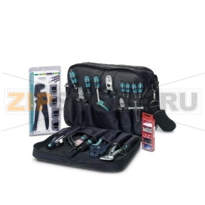 Сумка для инструмента Phoenix Contact TOOL-BAG с отсеком для ноутбука и документов, комплектация: кабельный резак, бокорезы, клещи для удаления изоляции, инструмент для снятия изоляции, комплект обжимного инструмента,пассатижи, острогубцы и переставные клещи, отвертка VDE плоская: 0,4x2,5/0,5x3,0/1,0x4,0/1,0x5,5 крестовая: PHO/PH1/PH2Ключ для шкафов с электроаппаратурой, индикатор наличия напряжения, коробка для кабельных наконечников,нож, мерная лента, сумка для инструмента.Минимальный заказ: 1 шт.Упаковка: 1 шт.