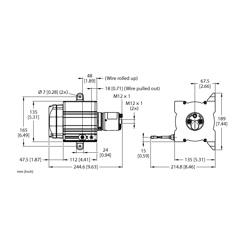 Энкодер тросиковый Turck DWE-20000-135-105-9E43B-B3M12 