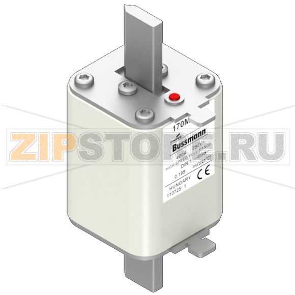 Предохранитель, 400 A, AC 690 В, 200 кА, DIN 1, 52x66x135 мм, gR, DIN, IEC Eaton FUSE 400A 690V 