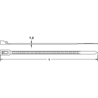 Стяжки кабельные 250 мм, черные, 100 шт TRU Components TC-HVR250SBK203