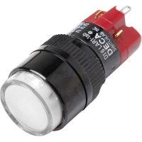 Кнопка 250 В/AC, 5 А, 1 x выкл/вкл, с фиксацией, IP40, 1 шт DECA D16LAR1-1abCW