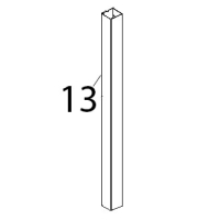 Colonnina laterale SX inox porta Unox XBC 604P