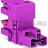 h-distribution connector; 2-pole; Cod. B; 1 input; 2 outputs; outputs on one side; 2 locking levers; pink Wago 770-1653 - h-distribution connector; 2-pole; Cod. B; 1 input; 2 outputs; outputs on one side; 2 locking levers; pink Wago 770-1653