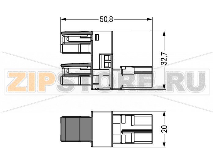 h-distribution connector; 2-pole; Cod. B; 1 input; 2 outputs; outputs on one side; 2 locking levers; pink Wago 770-1653 Protected against mismating and maintenance-freeComponents can be clearly printed on and color-coded to meet custom requirements....