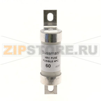 Предохранитель, 60 A, AC 600 В, DC 250 В, 200 кА, HRCII-C, 22x87 мм, CSA Eaton 60A 600V AC BRUSH