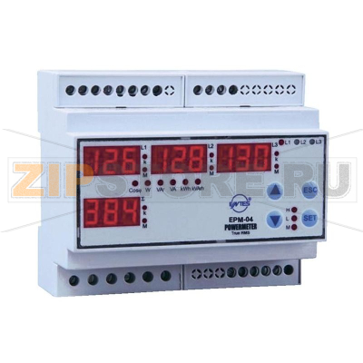 Мультиметр программируемый, 3 фазы Entes EPM-04CS-DIN 