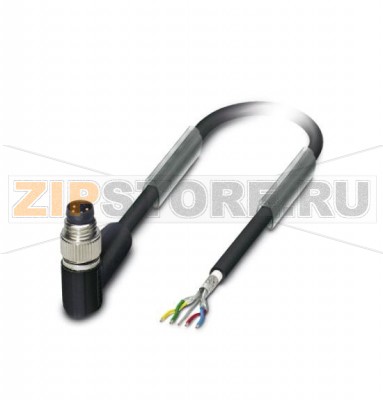 Системный кабель шины Phoenix Contact SAC-4P-M 8MR/10,0-950 INTERBUS, 4-полюсн., PUR без галогенов, черный RAL 9005, экранирован., Штекеры угловой M8, к свободный конец, Длина кабеля: 10 м.Минимальный заказ: 1 шт.Упаковка: 1 шт.