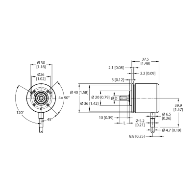 Энкодер инкрементальный Turck REI-E-111T6C-2B200-C 