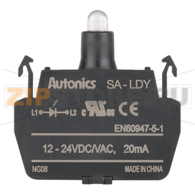 Блок контактов 12-24 В/АC/DC, 50/60 Гц, тип: одиночный, индикатор: желтый Autonics SA-LDY 