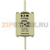 Предохранитель, 355 A, AC 500 В, 120 кА, NH03, gL/gG, IEC Eaton NH FUSE 355A 500V GG/GL SIZE 03