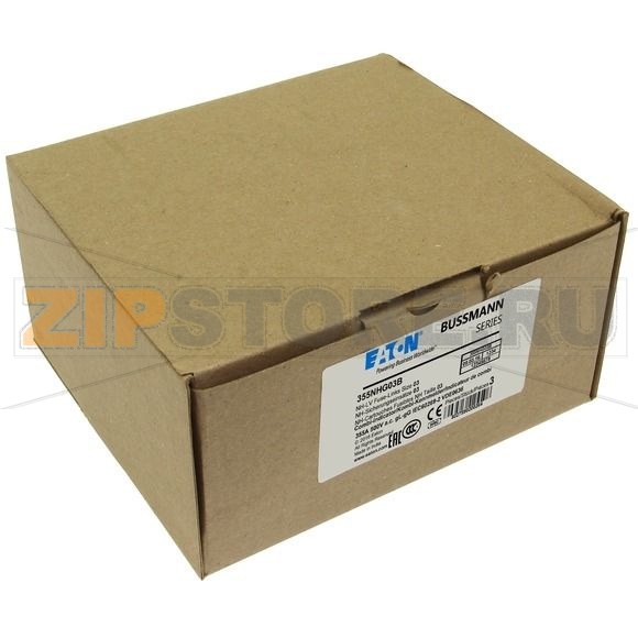 Предохранитель, 355 A, AC 500 В, 120 кА, NH03, gL/gG, IEC Eaton NH FUSE 355A 500V GG/GL SIZE 03 