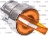 ORANGE LIGHT SELECTOR SWITCH 2 POSITIONS