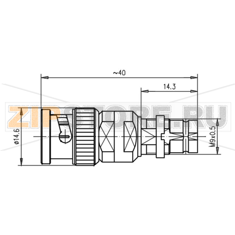 Разъем коаксиальный, штекер BNC, гнездо 1.6/5.6, 1 шт Telegärtner J01008A0813 