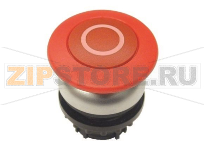 Кнопка грибовидная, RMQ-Titan, без фиксации, красная, с маркировкой Eaton M22-DP-R-X0 