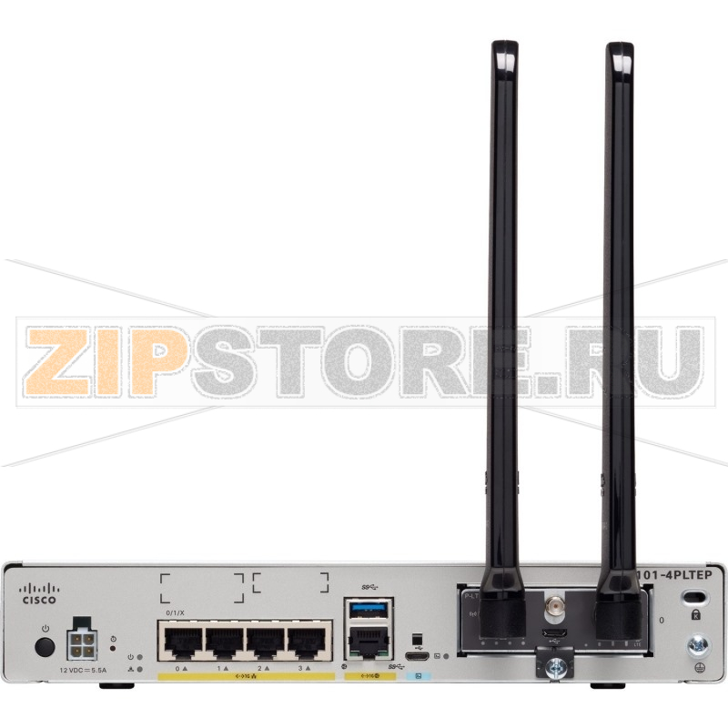 Маршрутизатор 4 Гб, WAN 1xGE, LAN 4xGE, LTE Cisco C1101-4PLTEP 