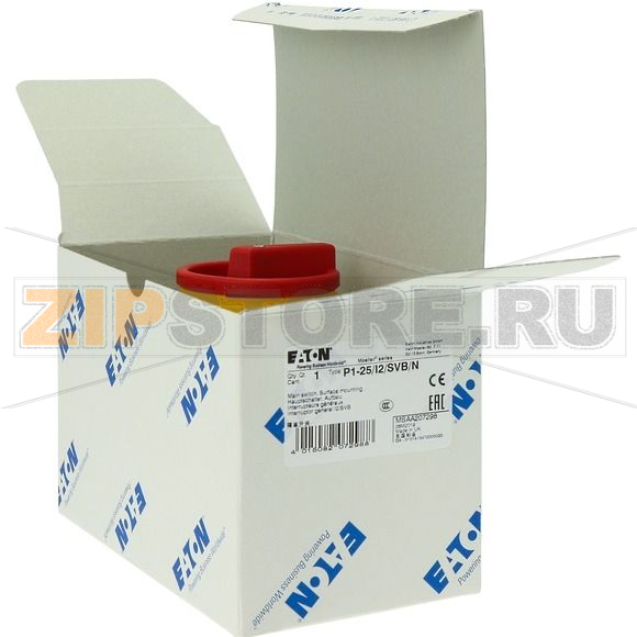 Выключатели главные, P1, 25 A, 3-полюсн. + N Eaton P1-25/I2/SVB/N 