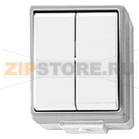 AP 115/31 - Выключатель двухклавишный AP 115/31, накладного монтажа, со встроенным BCU, лампой индикации, исполнение IP45 Siemens 5WG1115-3AB31