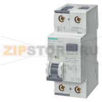 ДИФФ.АВТОМАТ ТИП A , УСТ. ГЛУБИНА=70 MM IFN 10MA,10KA, 1+N-ПОЛ. ТИП B 6A Siemens 5SU1154-6KK06