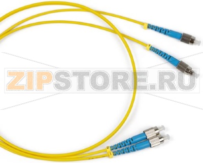 Hyperline FC-D2-9-FC/UR-FC/UR-H-1M-LSZH-YL Патч-корд волоконно-оптический (шнур) SM 9/125 (OS2), FC/UPC-FC/UPC, 2.0 мм, duplex, LSZH, 1 м 