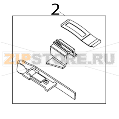 Kit upper media sensor RH Zebra 110PAX4 Kit upper media sensor RH Zebra 110PAX4Запчасть на деталировке под номером: 2