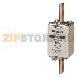 ПЛАВКАЯ ВСТАВКА НИЗКОВОЛЬТНАЯ GL/GG С НЕИЗОЛИРОВАННЫМИ ВЫСТУПАМИ ДЛЯ МОНТ./ДЕМОНТ. ТИПОРАЗМЕР 2, Iном.=315A, Uном.=690В Siemens 3NA3252-6 