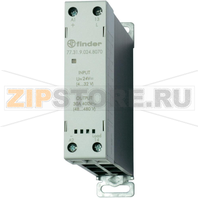 Реле твердотельное модульное 30 A, 480 V (AC) Finder 77.31.9.024.8070 