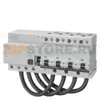 ДИФФ.АВТОМАТ SIQUENCE ТИП B, UNIVERS.CURRENT SENSITIV IFN 300MA, 10KA, 4POLIG C 125A ДЛЯ SELECTIVE SWITCH OFF, 11MW DIN VDE0664-200,FIRE PROTECTION Siemens 5SU1674-7EK82