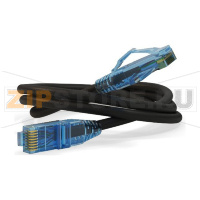 патч-корд U/UTP, Cat.6, LSZH, 1 м, черный