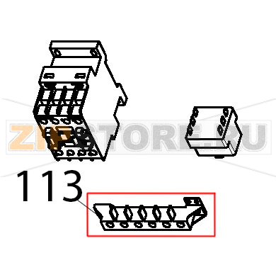 Morsettiera FV 122 B Tecnoinox FRS70E7 Morsettiera FV 122 B Tecnoinox FRS70E7Запчасть на деталировке под номером: 113