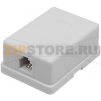 Настенная информационная розетка RJ45, кат.5Е UTP, 1-порт