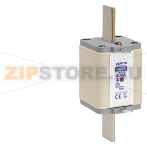 ПЛАВКАЯ ВСТАВКА НИЗКОВОЛЬТНАЯ GL/GG С ИЗОЛИРОВАННЫМИ ВЫСТУПАМИ ДЛЯ МОНТ./ДЕМОНТ. С ЦЕНТРАЛЬНЫМ ИНДИКАТОРОМ ТИПОРАЗМЕР 2, Iном.=400A, Uном.=400В Siemens 3NA6260-4 