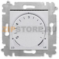 Терморегулятор с поворотной ручкой, серебро/дымчатый чёрный ABB 2CHH920003A6070