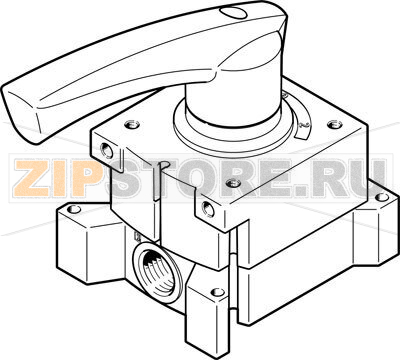 Распределитель с ручным управлением Festo VHER-H-B43U-G14 